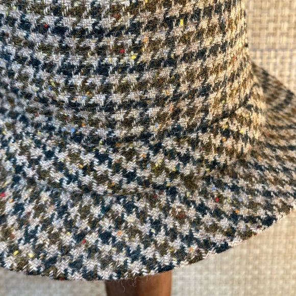 🌟3xHP🌟VTG 1960s-70s David Hanna & Sons New Wool Houndstooth Bucket Hat Ireland - Picture 5 of 9